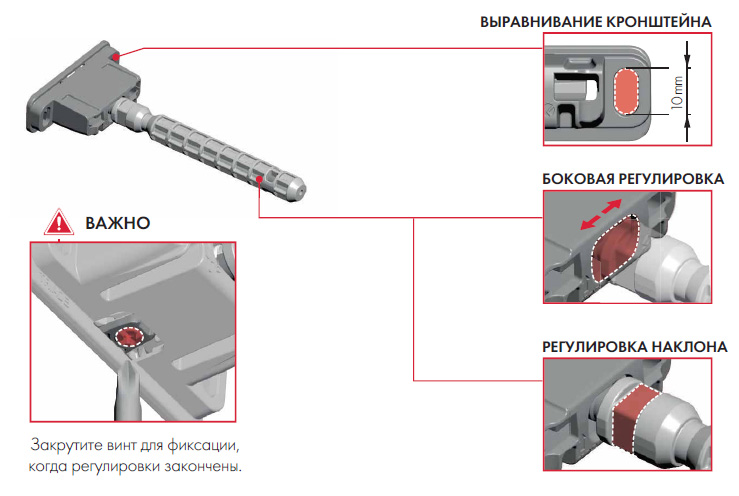 Скрытый менсолодержатель TRIADE PRO