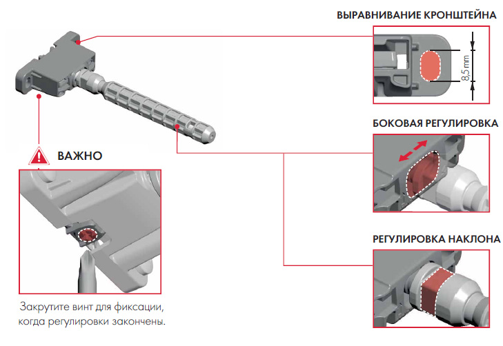 Скрытый менсолодержатель TRIADE PRO MINI