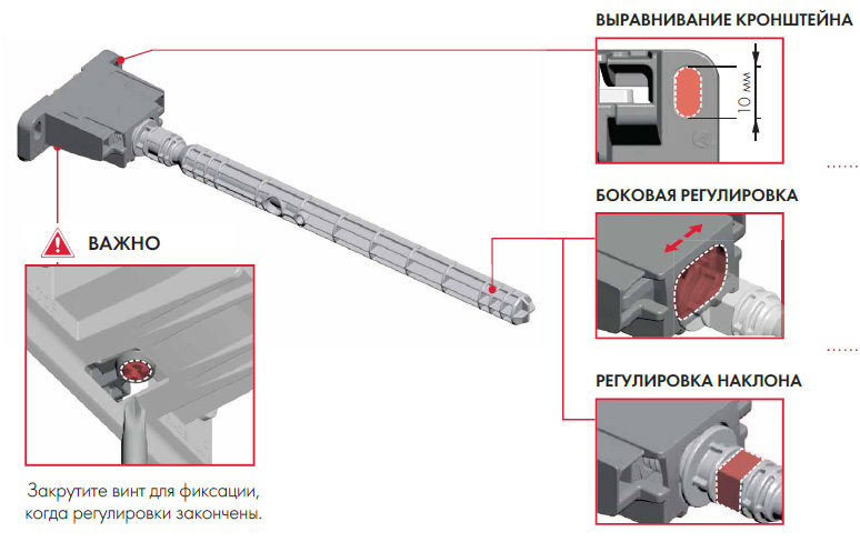 Скрытый менсолодержатель TRIADE PRO XXL